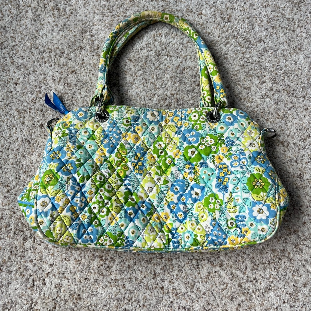 VERA BRADLEY English Meadow Medium Shoulder Purse Excellent Condition